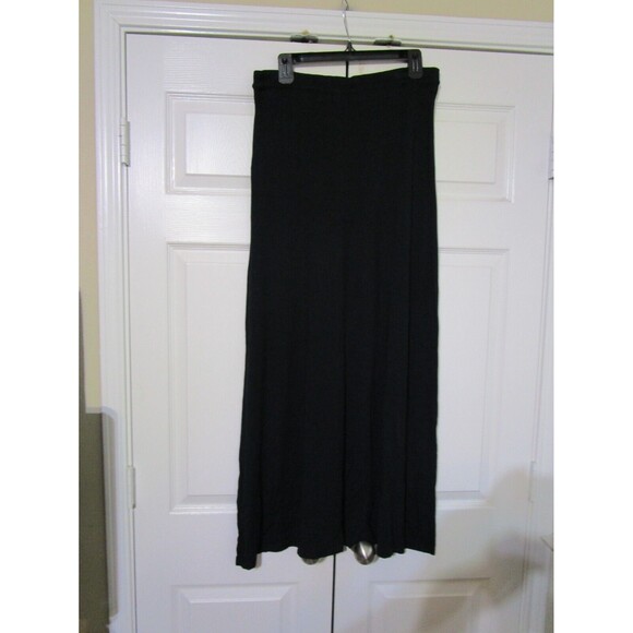 Lauren Ralph Lauren Vintage Womens Maxi Skirt Size Small Black Drawstring Waist - Picture 2 of 7